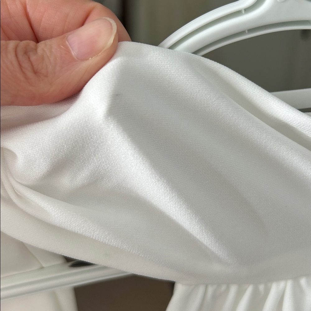 NWT Zara Ruched Halter Maxi Dress White Size Large Bridal Shower Rehearsal - Picture 15 of 16
